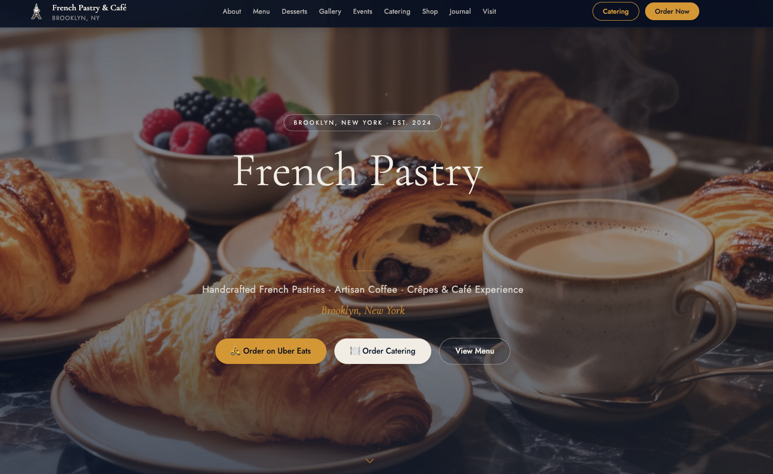 French Pastry & Café website preview