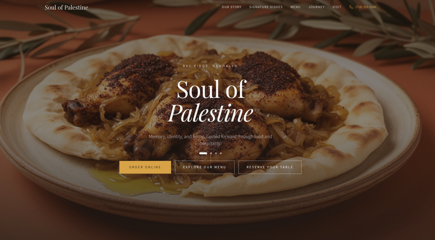 Soul of Palestine website preview
