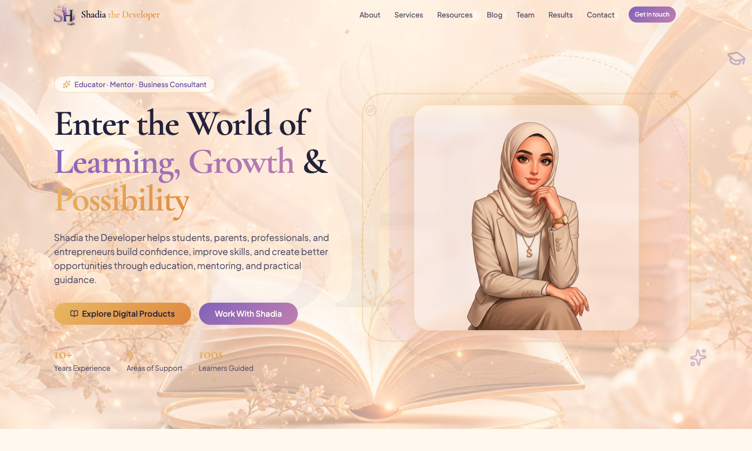 Shadiya website preview